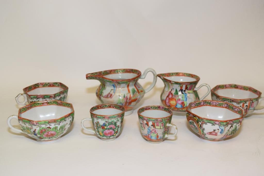 Group of 19th C. Chinese Export Porcelain Tea Ware (1 of 5)