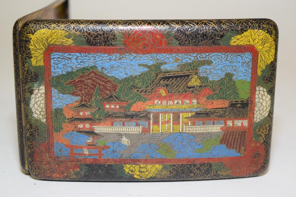 19th Japanese Cloisonne Dragon Card Box (1 of 5)