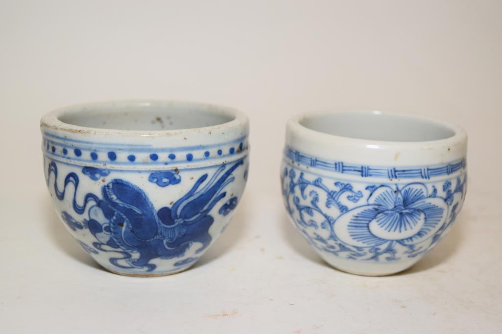 Two 18-19th C. Chinese Porcelain B&W Brush Washers (1 of 8)