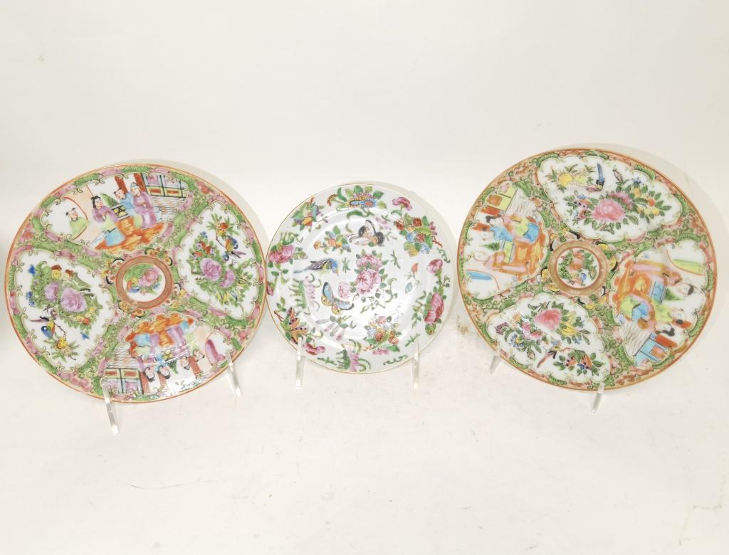 Three 19th C. Chinese Export Porcelain Plates (1 of 4)