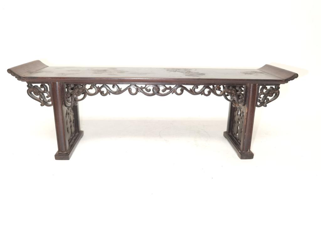 19-20th C. Chinese Hongmu Carved Altar Stand (1 of 5)