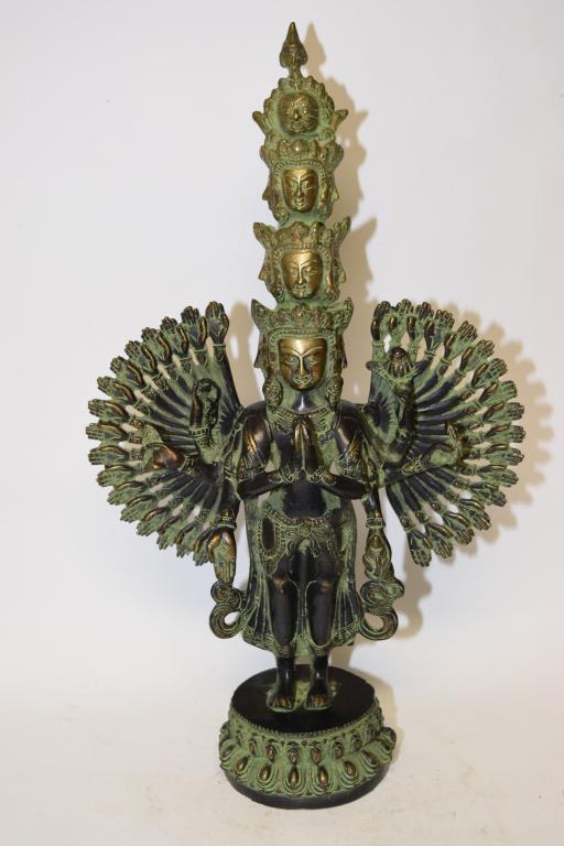 Chinese Tibetan Bronze Thousand-Armed Avalokiteshvara (1 of 6)