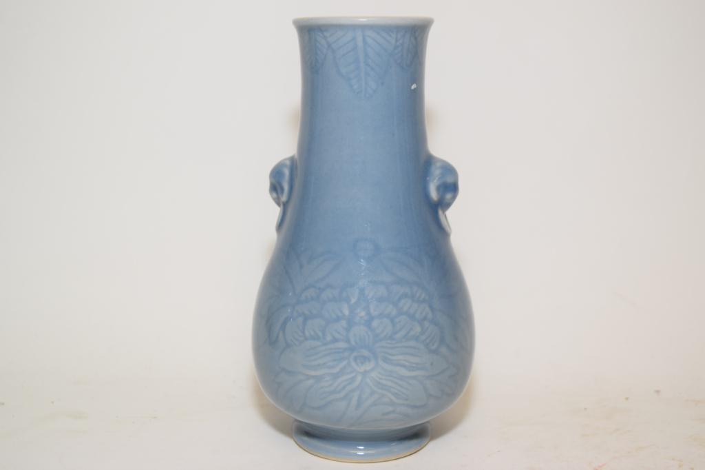 YongZheng Mark Chinese Porcelain Sky Blue Glaze Vase (1 of 9)