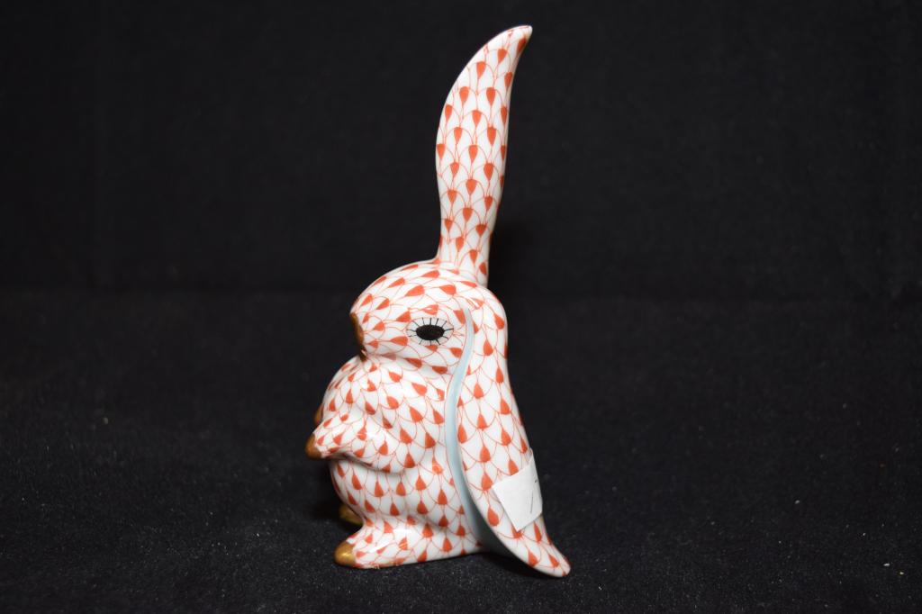 Herend Hungary Porcelain Red Rabbit Figurine (1 of 4)
