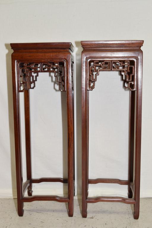 Pr. of Chinese Hongmu Carved Stands (1 of 4)