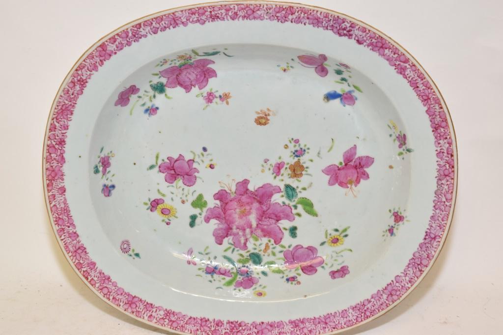 17-18th C. Chinese Export Porcelain Famille Rose Charger (1 of 6)