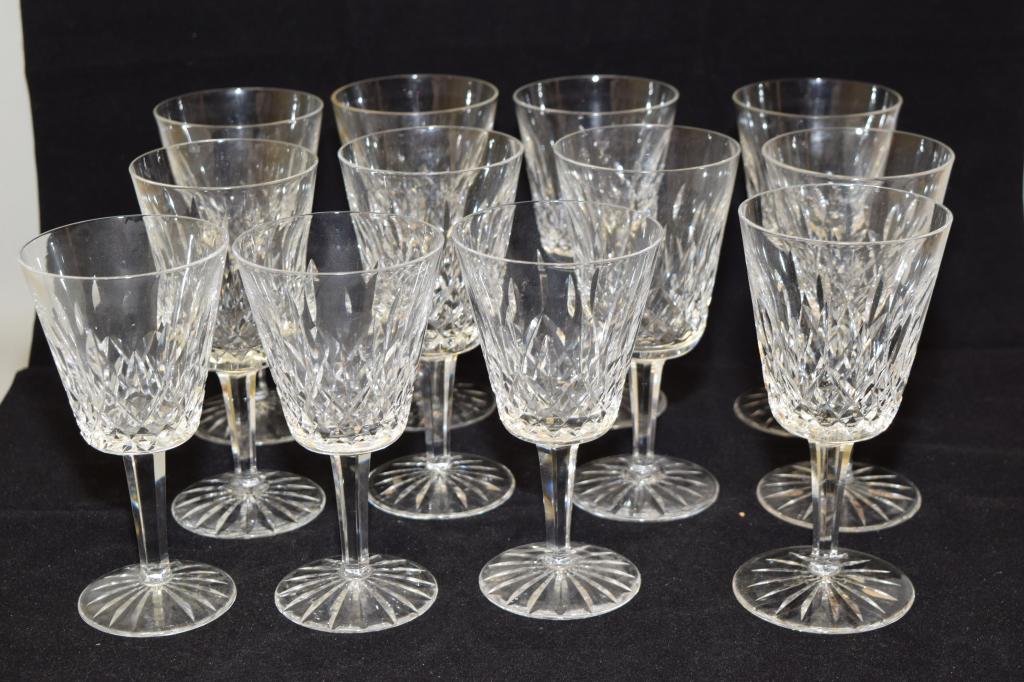 (12) Waterford "Lismore" Crystal Goblets (1 of 4)