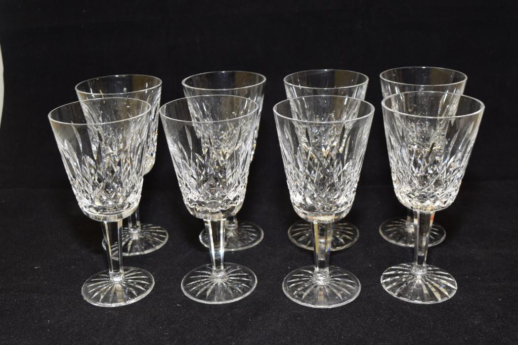 (8) Waterford "Lismore" Crystal Wine Glasses: (8) Waterford "Lismore" Crystal Wine Glasses, 5.5in