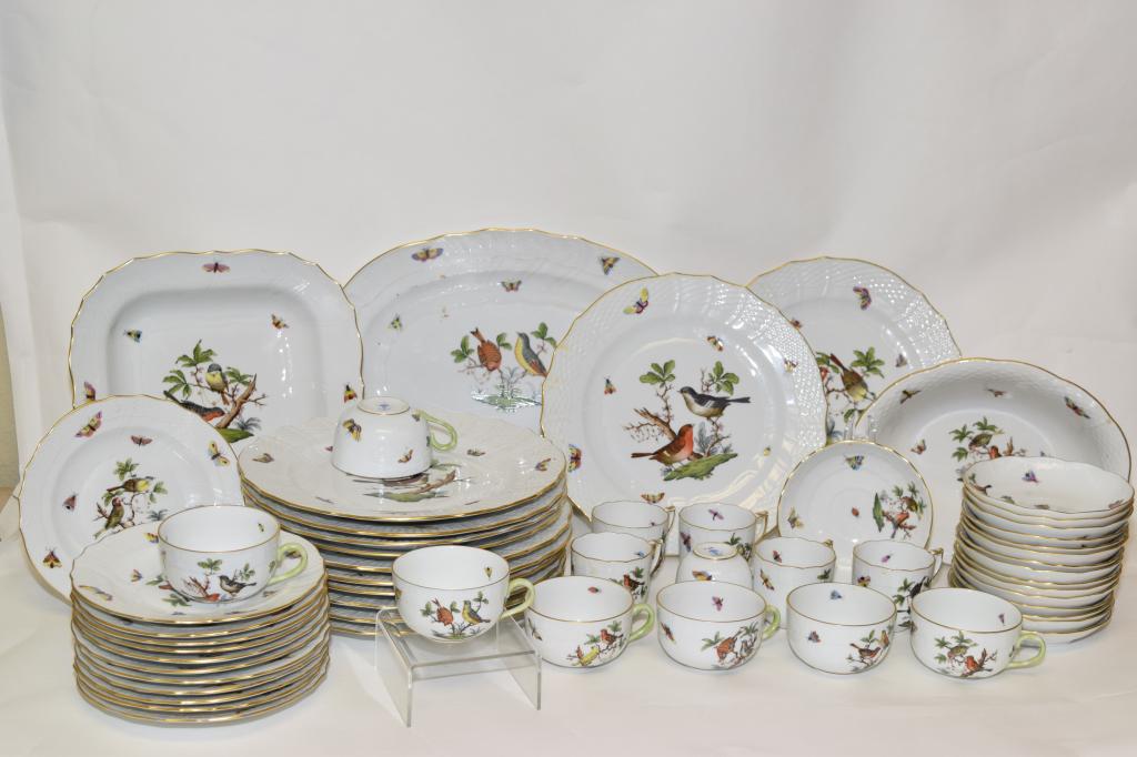 (56) Herend Hungary "Rothschild" Porcelain Dinnerware (1 of 18)