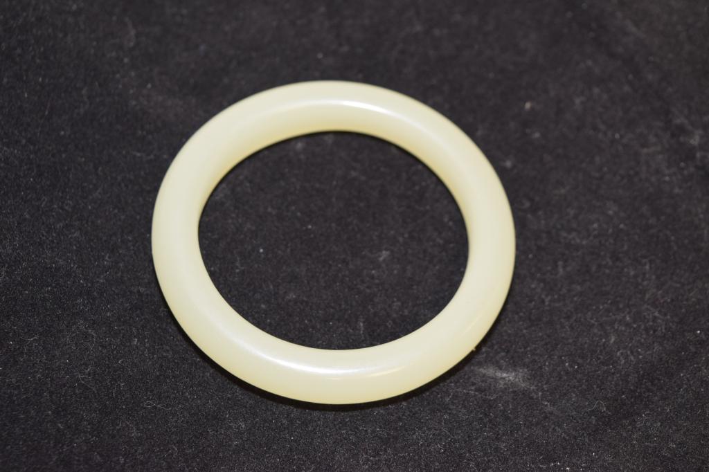 Chinese White Jade Carved Bangle Bracelet (1 of 4)