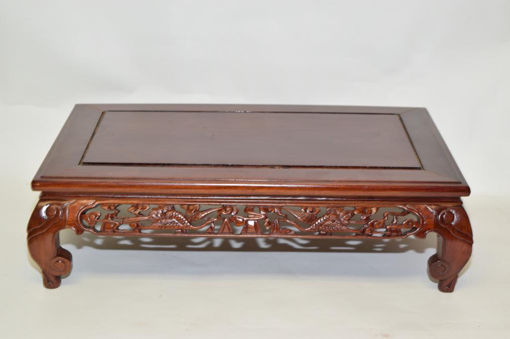 Chinese Hongmu Carved Stand (1 of 4)