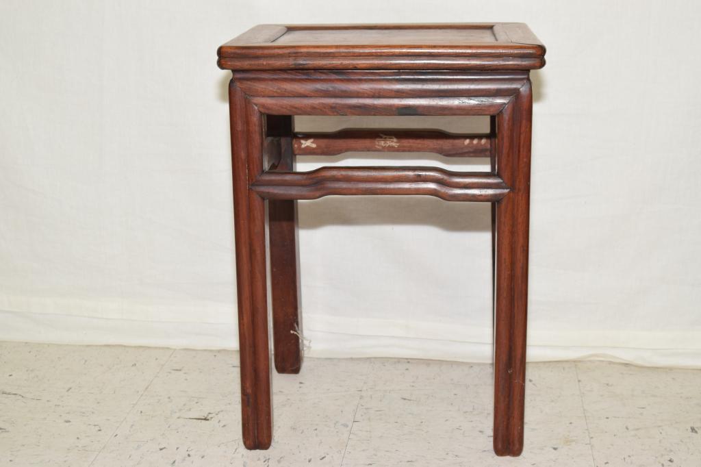 19th C. Chinese Suzhou Style Hongmu Carved Stool (1 of 6)