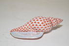 Herend Hungary Porcelain Red Shell Figurine