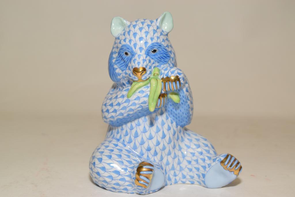 Herend Hungary Porcelain Blue Panda Figurine (1 of 7)