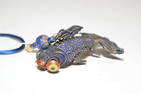 19th C. Chinese Enamel over Silver Gold Fish Pendant