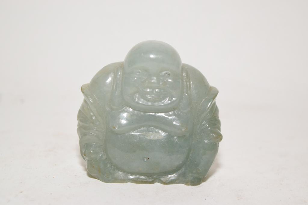 Chinese Jadeite Carved Buddha: Chinese jadeite carved buddha, 2in