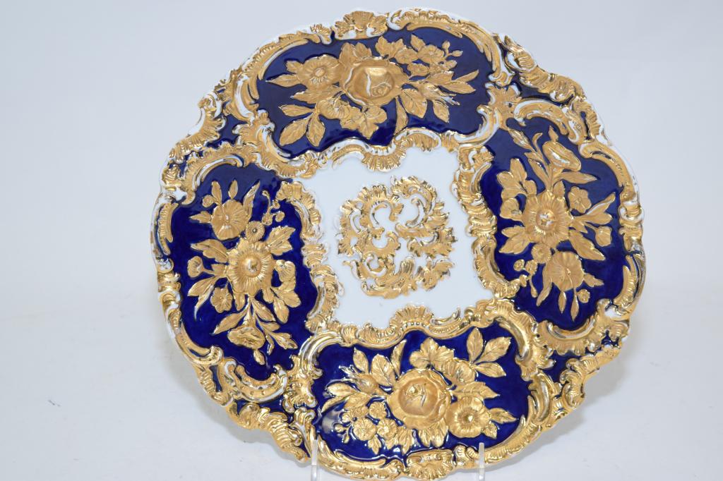 19th C. Meissen Germany Porcelain Gilt Plate (1 of 5)
