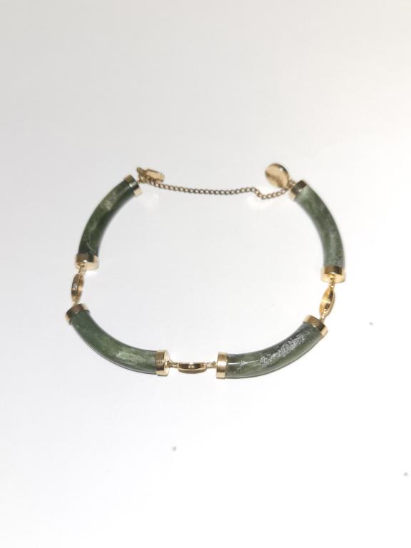 Chinese Spinach Jade Bracelet (1 of 2)