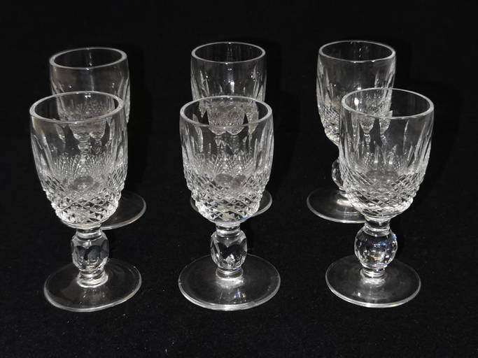(6) Waterford "colleen" Crystal Shot Glasses