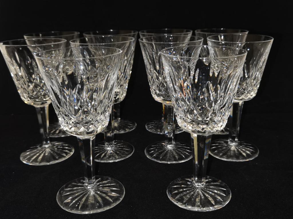 (10) Waterford "Lismore" Crystal Goblets: (10) Waterford "Lismore" Crystal Goblets, 5.75in