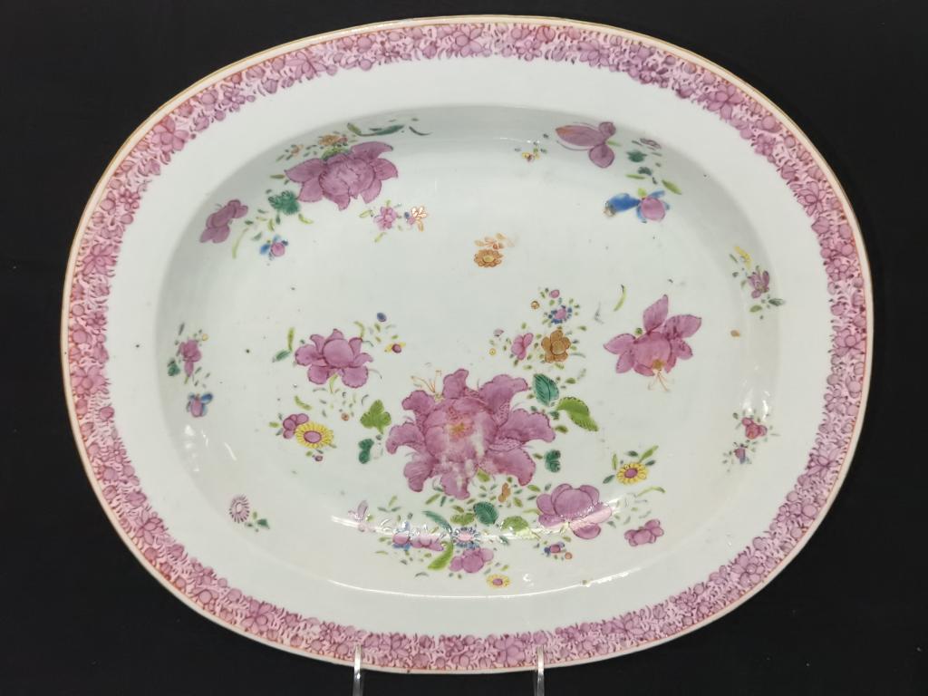 17-18th C. Chinese Export Porcelain Famille Rose Charger (1 of 6)