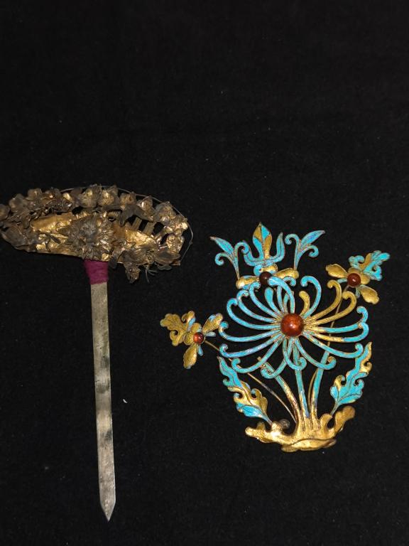 Two Qing Chinese Kingfisher Headdress (1 of 3)
