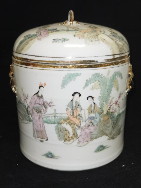 19-20th C. Chinese Porcelain Famille Rose Porridge Bowl (1 of 10)
