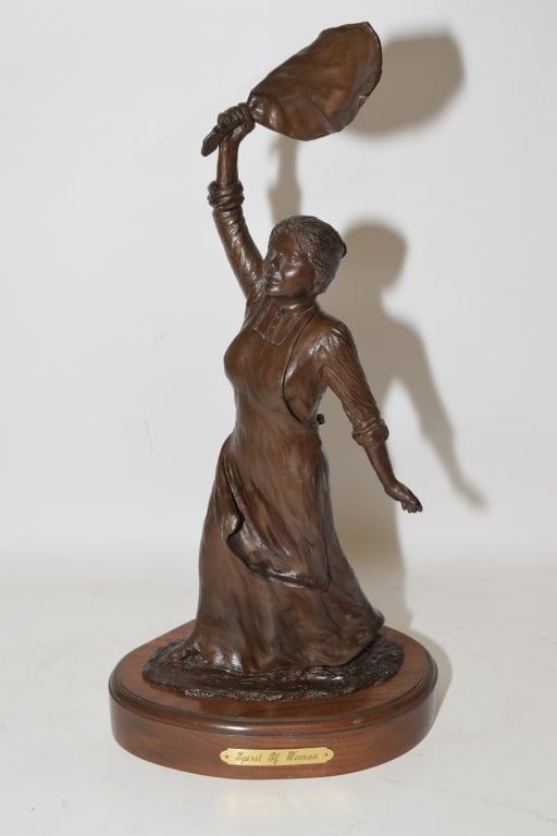 Spirit of Woman Bronze Sculpture, 60/100, Jack Bryant and Daughter: Spirit of Woman Bronze Sculpture, 60/100, Jack Bryant and Daughter, 19in