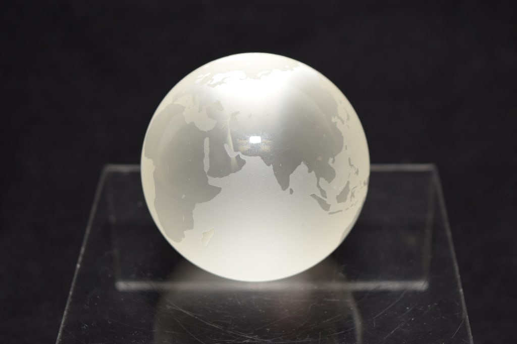 Tiffany & Co. Frosted Globe Glass Paperweight (1 of 4)