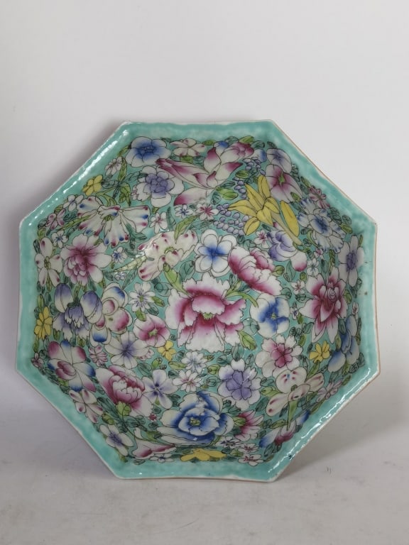 Qing Chinese Porcelain Famille Noir Altar Bowl (1 of 3)