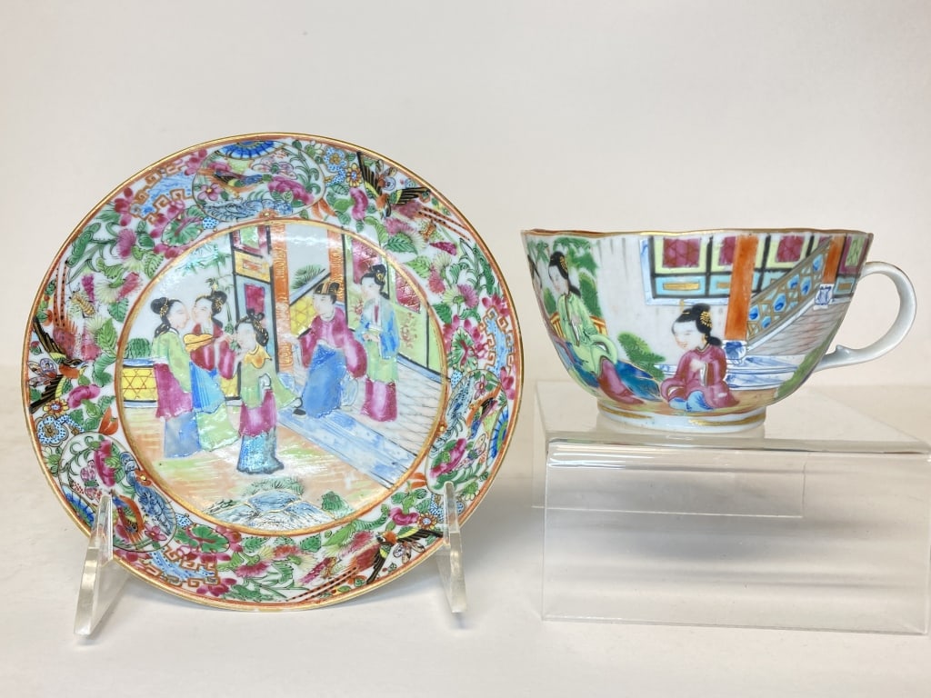 Qing Chinese Export Porcelain Famille Rose Cup (1 of 6)