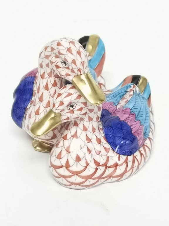 Herend Hungary Porcelain Red Ducks Figurine (1 of 6)