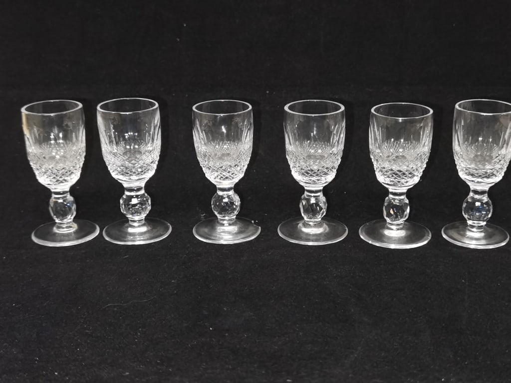 (6) Waterford Crystal "Colleen" Cordial Glasses: (6) Waterford Crystal "Colleen" Cordial Glasses, 3.25in