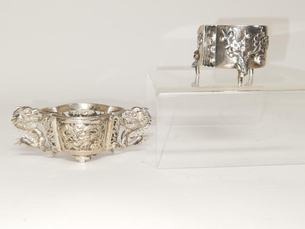 Two Chinese Sterling Silver Censers (1 of 8)