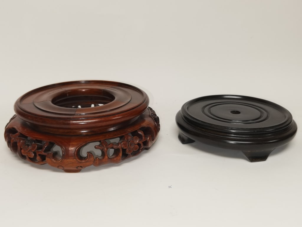 Two Chinese Hongmu Carved Stands (1 of 3)
