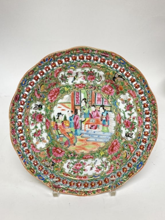 19th C. Chinese Export Porcelain Famille Rose Plate (1 of 4)