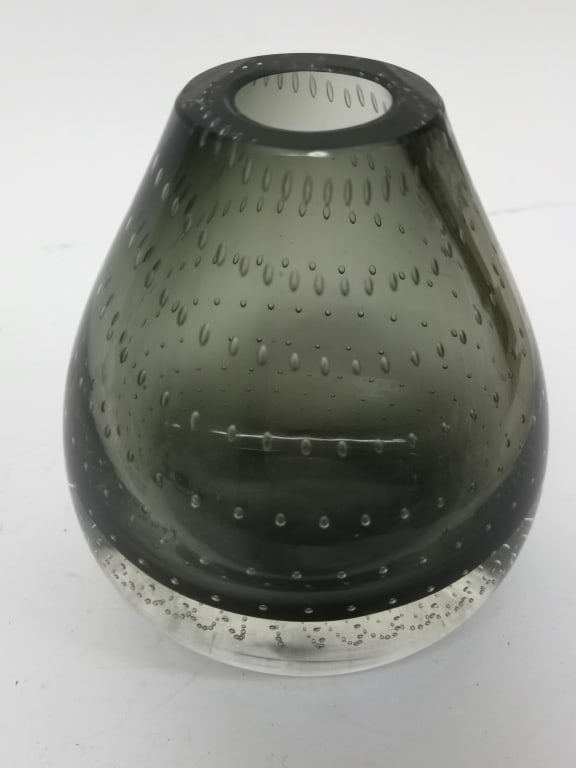 Vintage Murano Italy MCM Bubble Glass Bookend Vase (1 of 4)