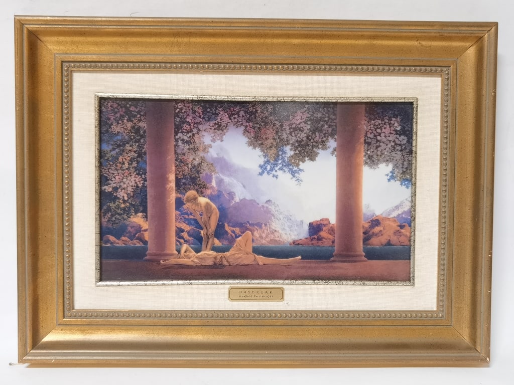 Daybreak by Maxfield Parrish 1922 Porcelain Plaque (1 of 6)