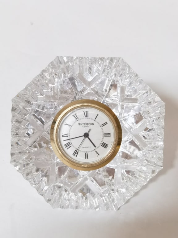 Vintage Waterford Crystal Diamond Table Clock (1 of 3)
