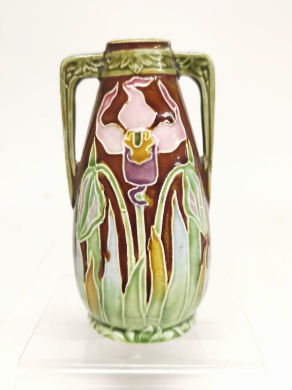 19th C. Frie Onnaing French Art Nouveau Majolica Vase (1 of 6)