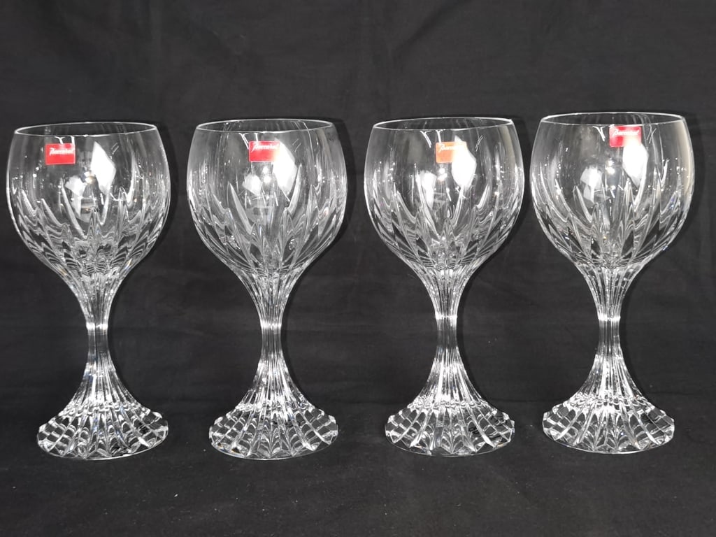 (4) Baccarat Crystal "Massena" Wine Glasses: (4) Baccarat Crystal "Massena" Wine Glasses, 7.5in