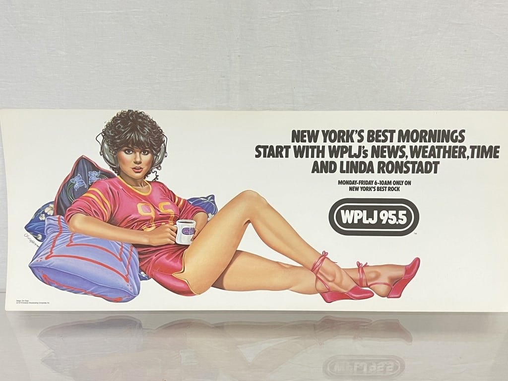 WPLJ Radio NY 1979 Linda Ronstadt Subway Poster (1 of 2)