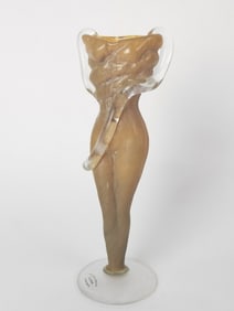 Vintage Elena Germany Glass Torso Sculpture