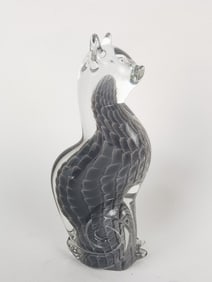FM Konstglas Ronneby Sweden Art Glass Cat