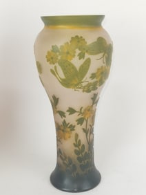 Vintage Galle Cameo Glass Vase