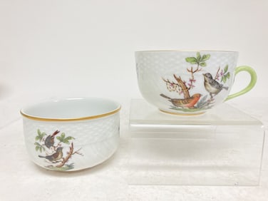 Herend Hungary Porcelain Rothschild Dessert/Tea Cups