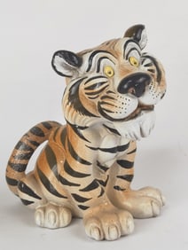 Vintage Italian Porcelain Tiger Figurine