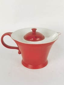 Vintage Hall's Chinese Red Art Deco Melody Teapot