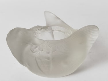 Rene Lalique Clear/Frosted Crystal Trois Papillons Inkwell