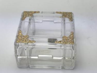 Courtenay Italy RCR Crystal Box with Gilt Decor